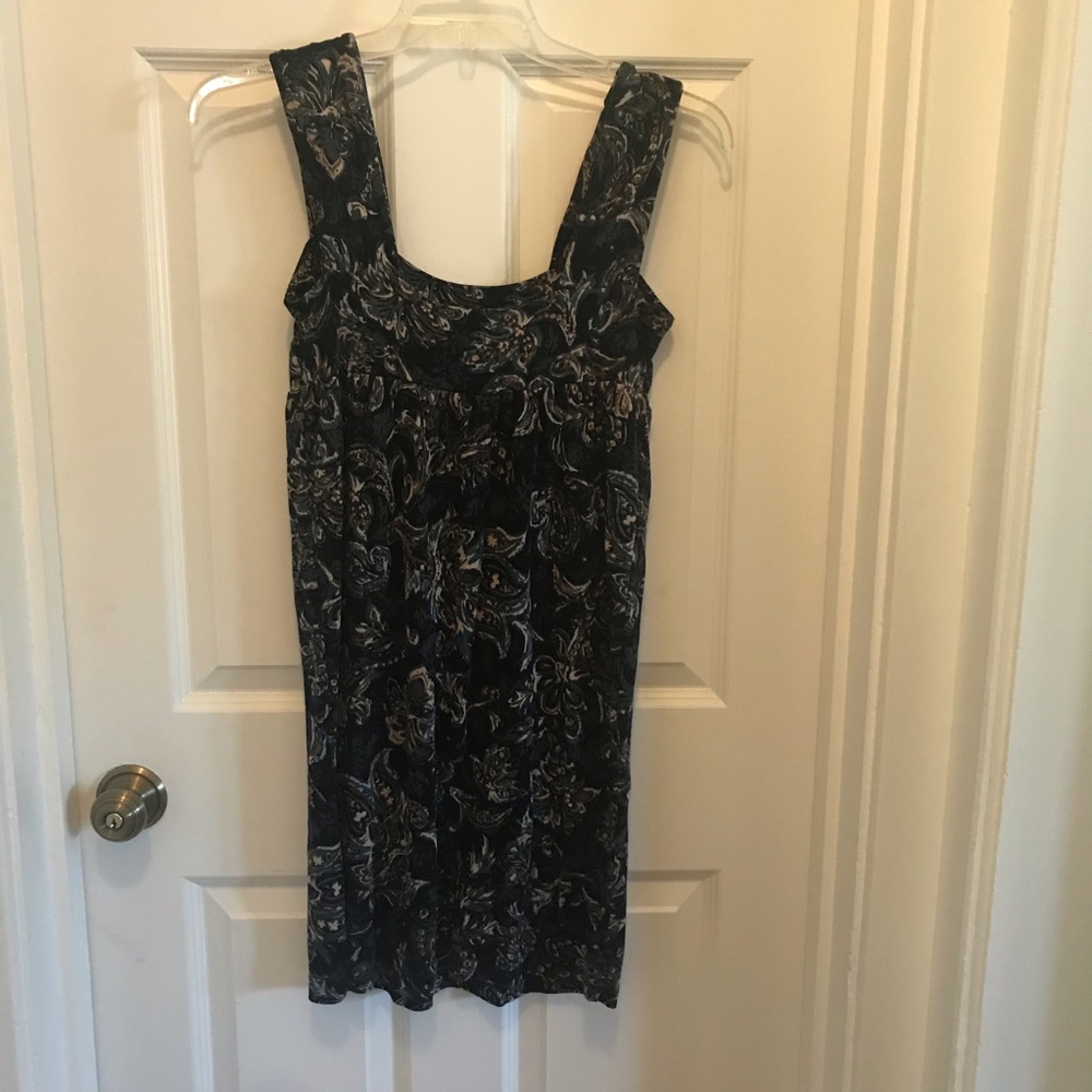 Loft dark blue patterned dress